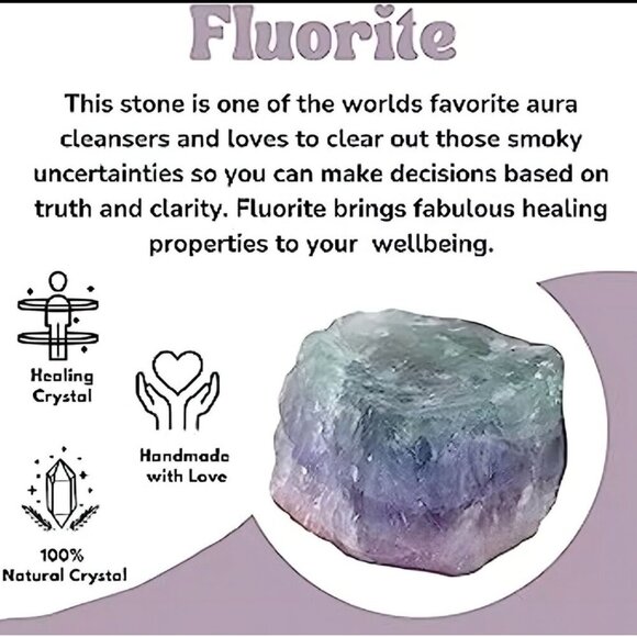Purple Fluorite ✦ Raw Cube Crystal ✦ 16g Thumbnail Mineral Collector’s Piece - Picture 16 of 17